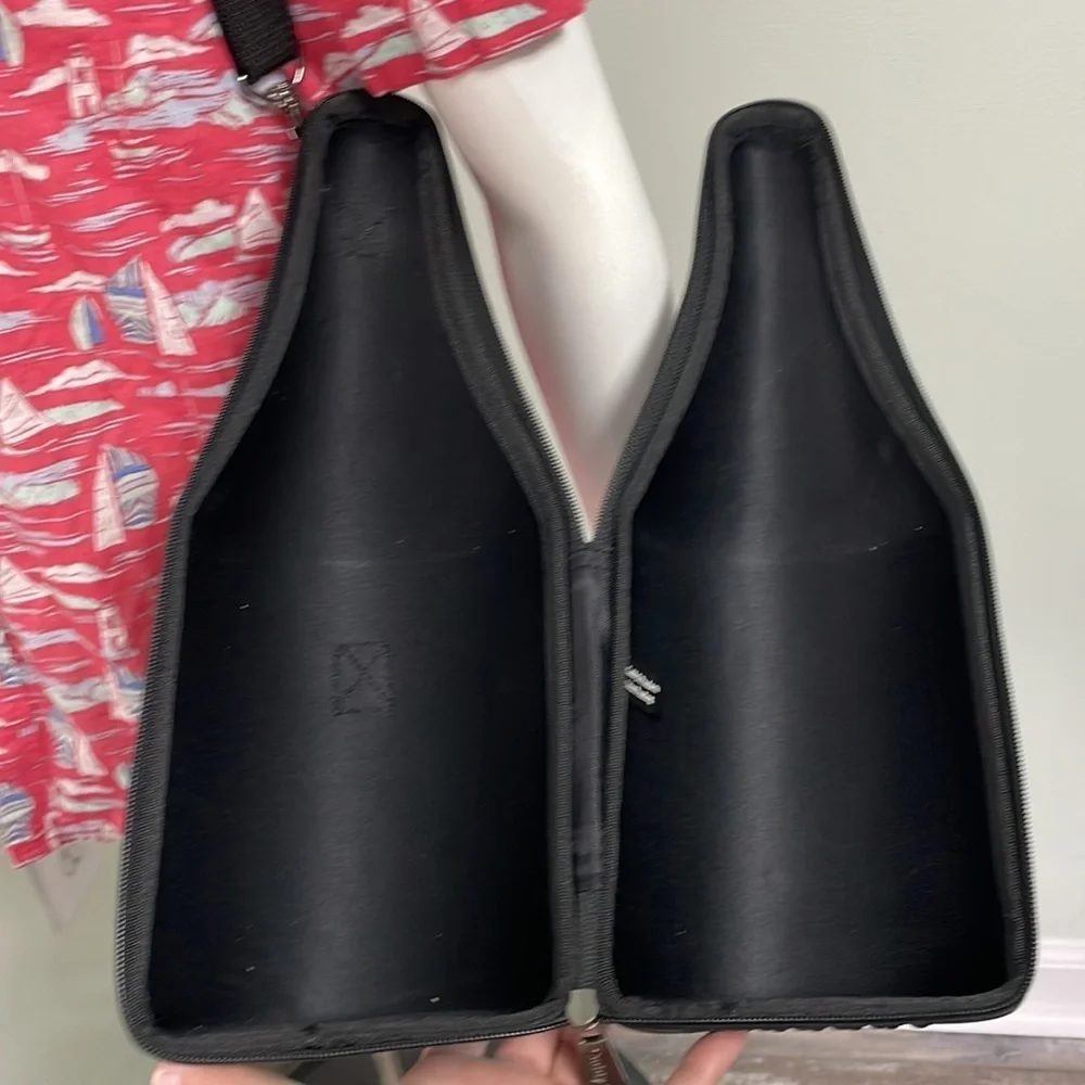 CaddyO Wine Leather Holder Carrier Travelbag